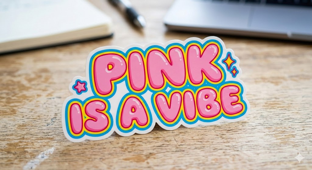 Pink is a Vibe Sticker