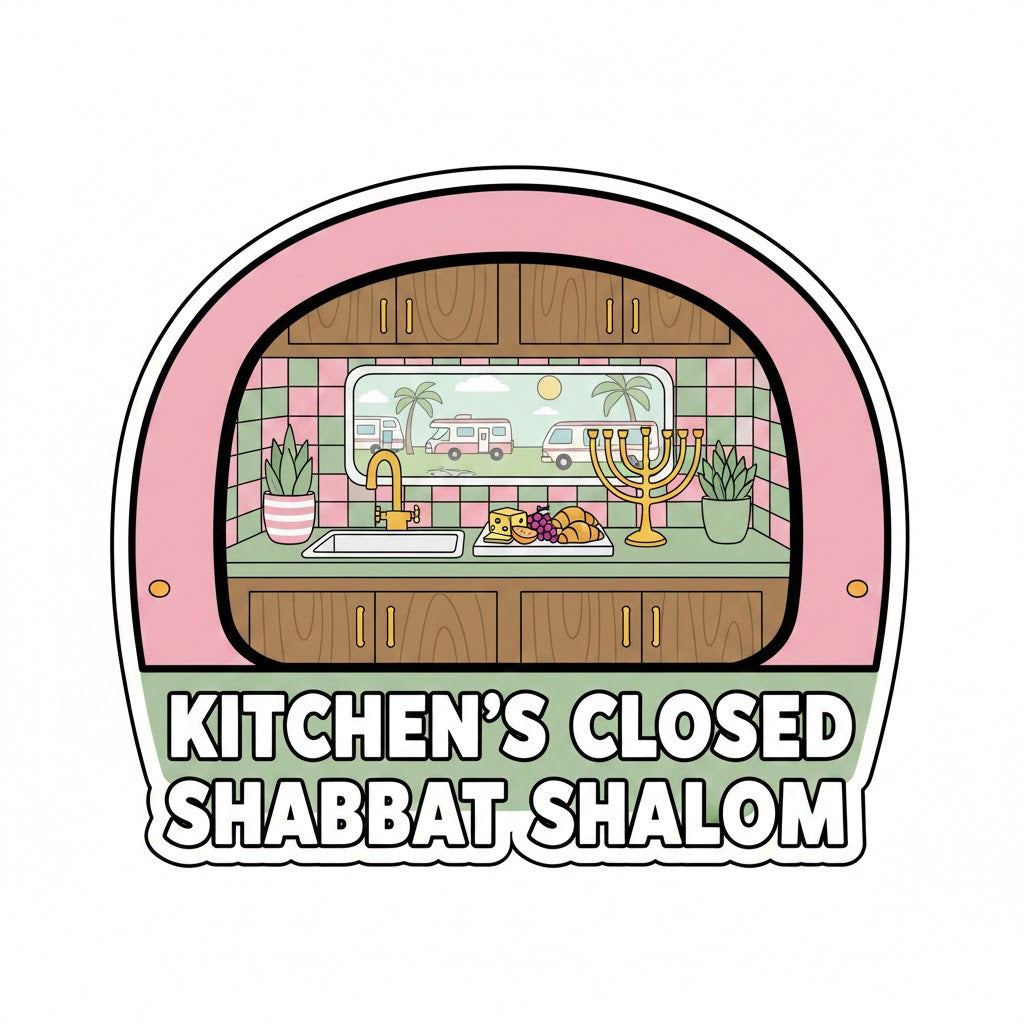 Shabbat Shalom Kitchens Closed Sticker
