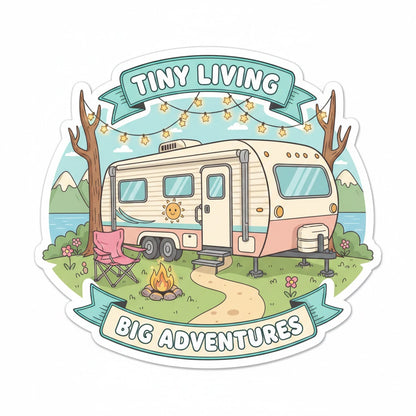 Tiny Living Big Adventure Sticker